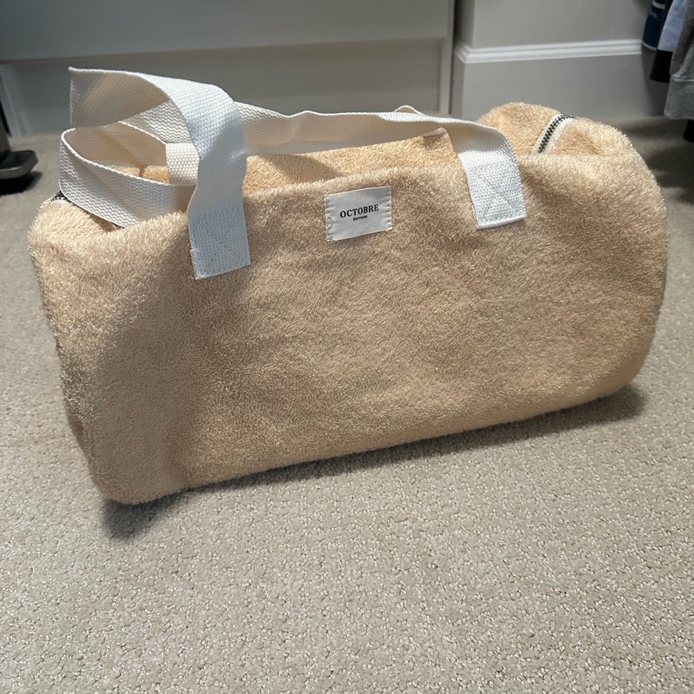 Beige Duffel Bag